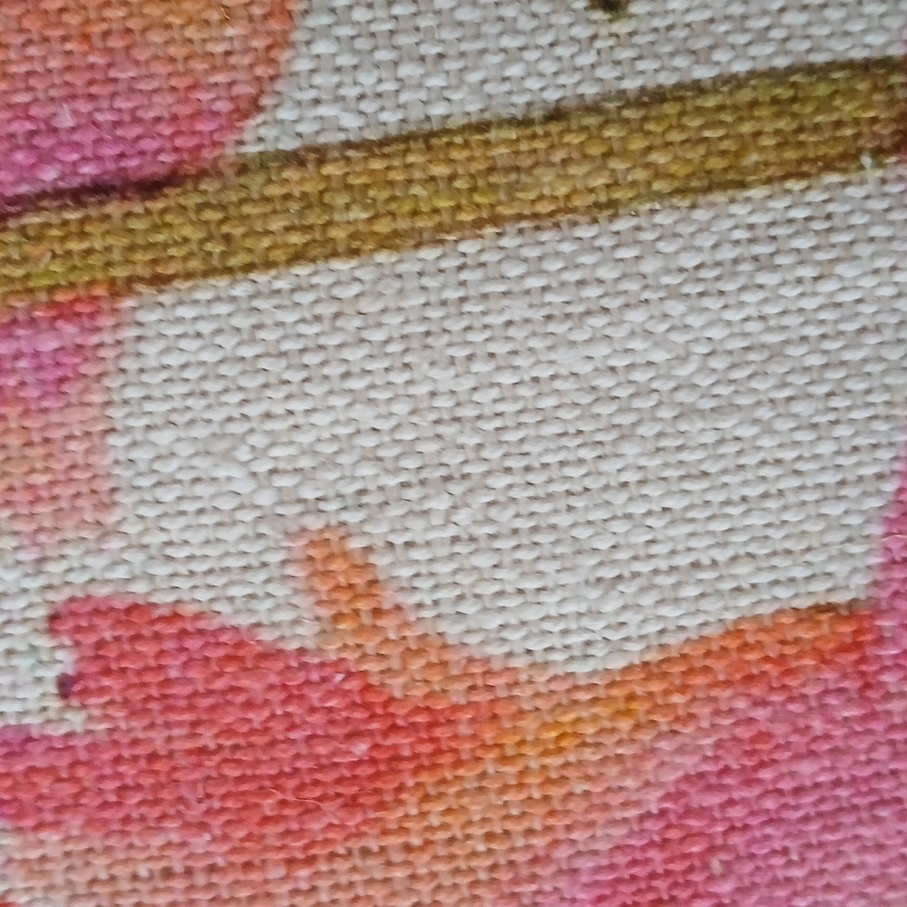 Mackenzie-Childs Parrot Tulip Check Tassled Pillow ■ Retired Vintage Design - Picture 9 of 9